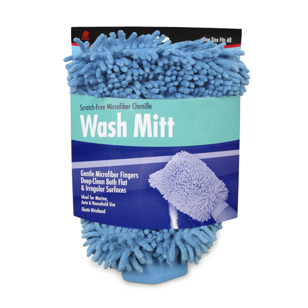 Buffalo Industries Microfiber Wash Mitt, Blue