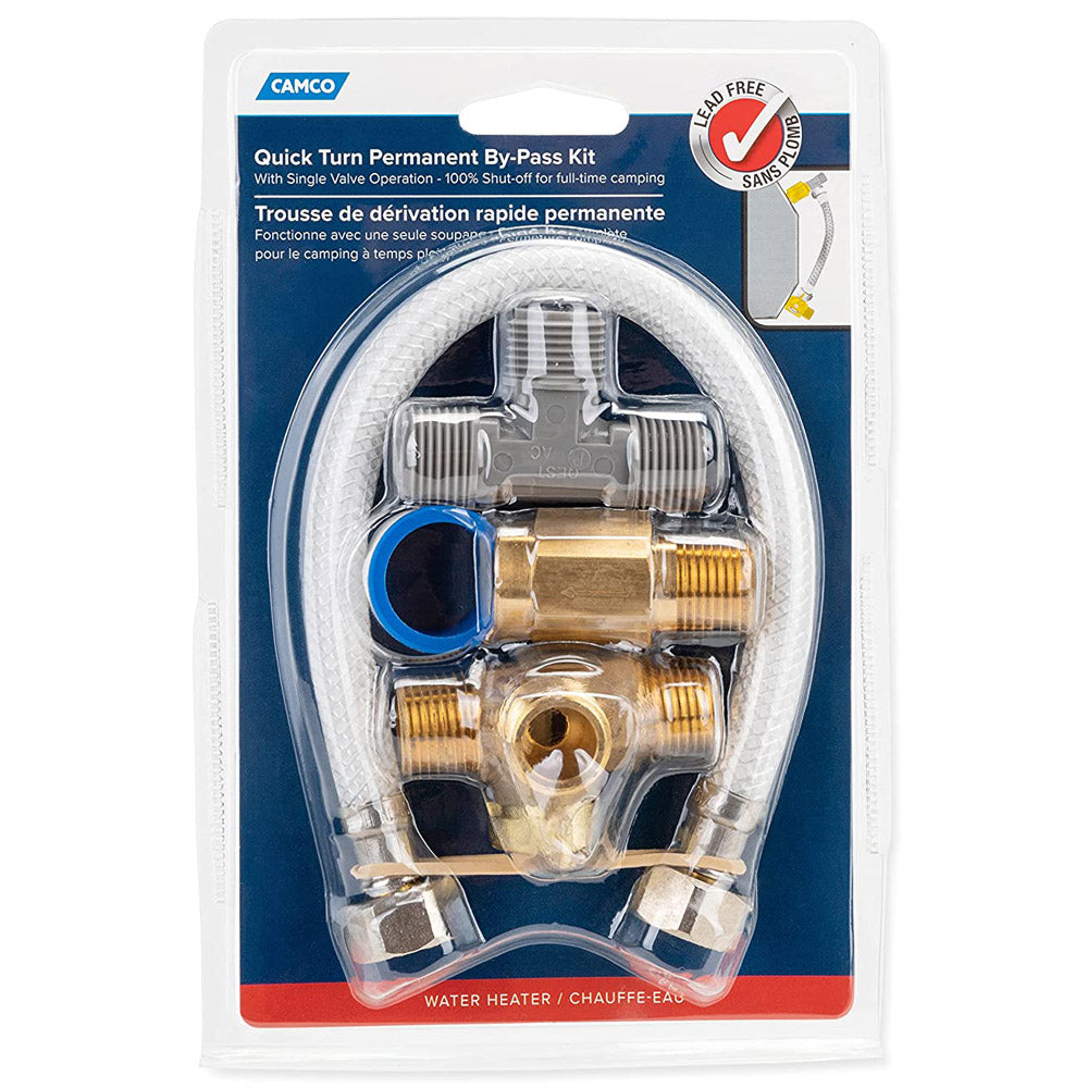 Camco Quick Turn Permanent By-Pass Kit, Lead Free