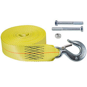 Dutton-Lainson Yellow Strap with Hook, 2" Width, 25' Length, 5000lb Capacity