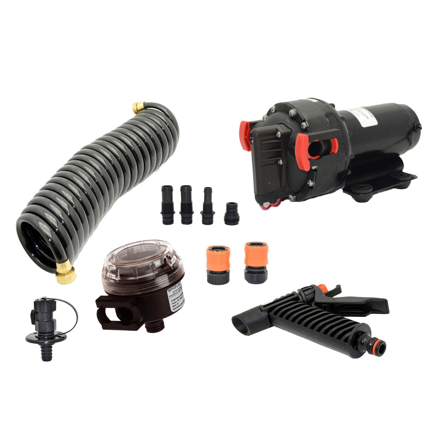 Johnson Aqua Jet Pump Kit, 5.2 gpm 12 volt WITHOUT Bulkhead Fitting & Panel Switch