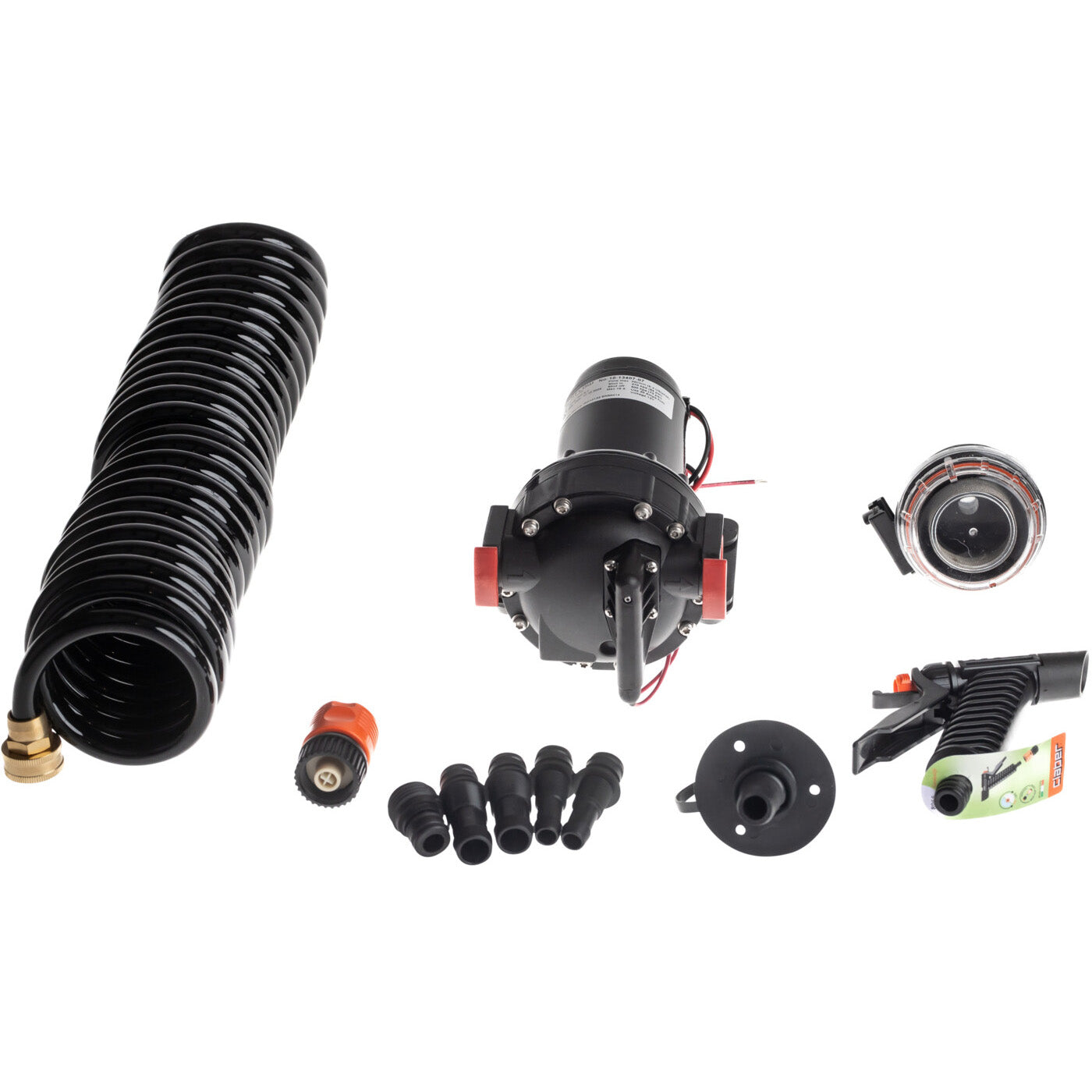 Johnson Aqua Jet Pump Kit, 5.2 gpm 12 volt WITHOUT Bulkhead Fitting & Panel Switch