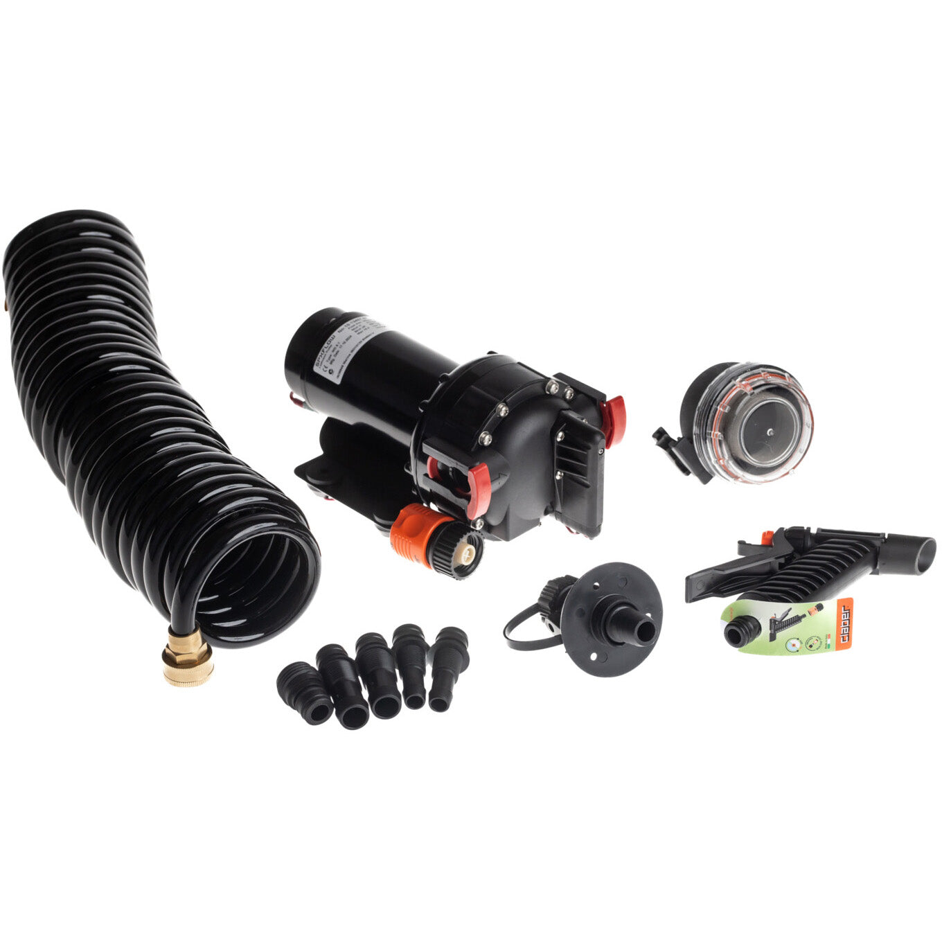 Johnson Aqua Jet Pump Kit, 5.2 gpm 12 volt WITHOUT Bulkhead Fitting & Panel Switch