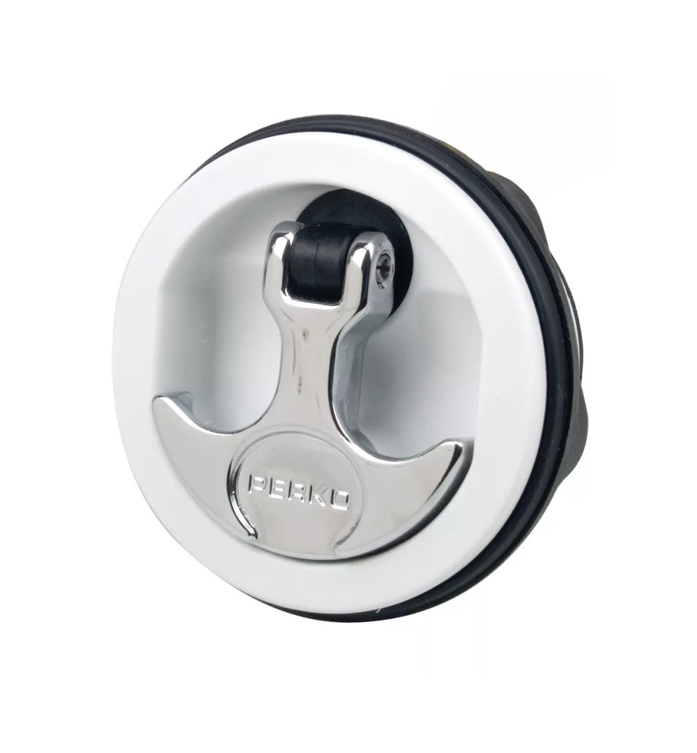 Perko, 1091DP3WHT, Surface Mount Locking Latch, 1-1/4" to 1-7/8", White