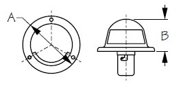 Sea-Dog 400165-1 Stainless Steel Top Mount Side Lights, Pair
