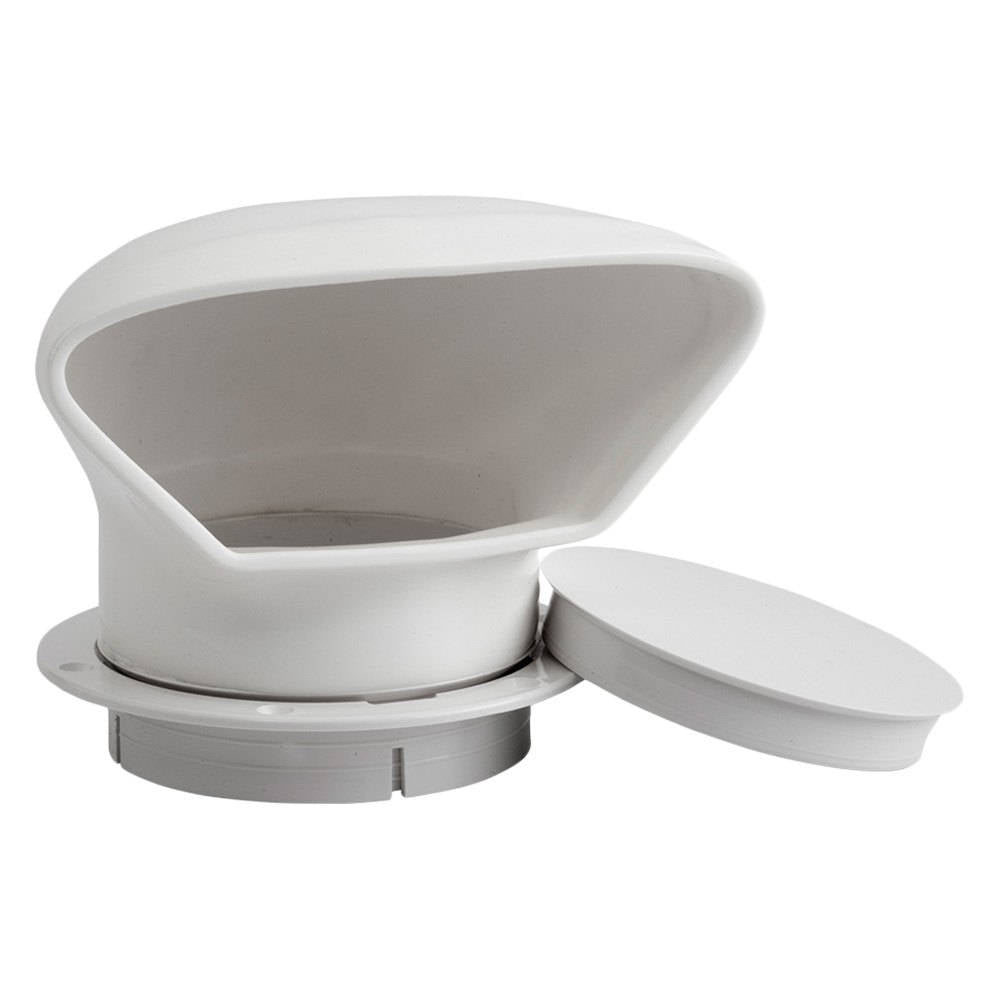 Sea-Dog, Low Profile Vents / Snap-In Deck Plate, 4", White