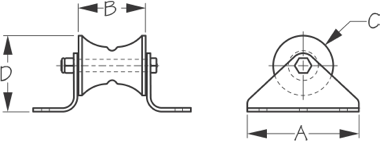 Sea-Dog, Platform Roller, SS, 3-1/2"