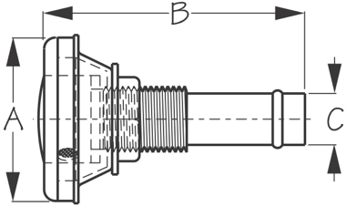 Sea-Dog, Gas Tank Vent, Flush Mount, SS