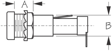 Sea-Dog, Fuse Holder Round Flush Cap, Spade