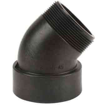 Banjo 3" Poly Street 45° Elbow