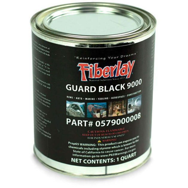 Fiberlay Black Gelcoat without Wax, Quart