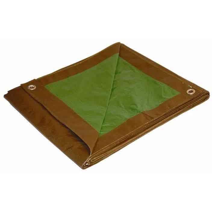 Foremost 40' x 60' Brown/Green Reversible Poly Dry Top Tarp