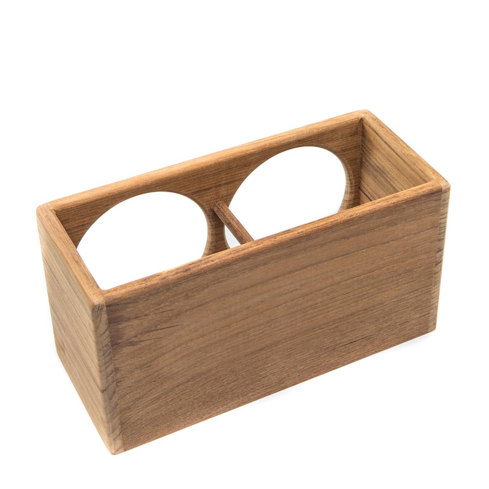 Teak Insulated Two Drink Holder
