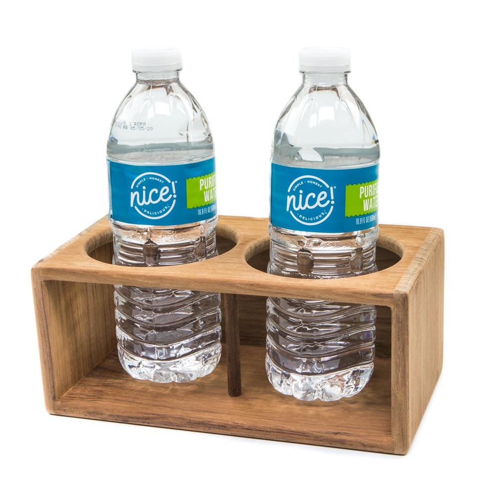 Teak Insulated Two Drink Holder