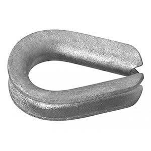 West Coast Wire Rope & Rigging, Thimble, Galv., 1-1/8" - 1-1/4"