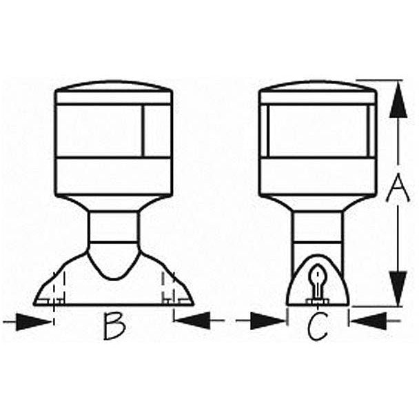 Sea-Dog 400022-1 LED Masthead Light, Black