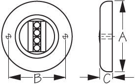 Sea-Dog 400033-1 LED Transom Light, Round