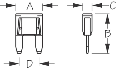 Sea-Dog, ATM Mini Style Fuse, 20 Amp (5 Per Pack)