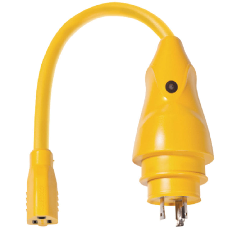 Pigtail Shore Power Adapter, EEL, 30A 125V Male to 15A 125V Female