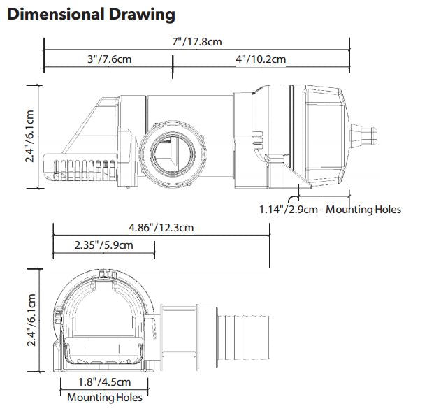 Rule LoPro Series Bilge Pump, Standard, 900 gph, 12 volt