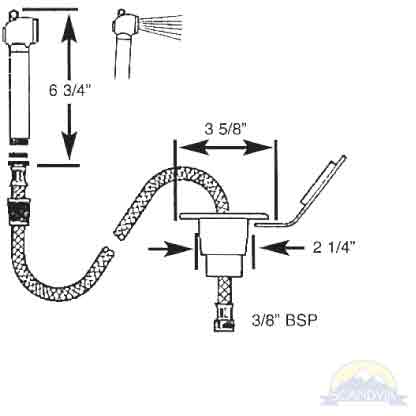 Scandvik Recessed Transom Shower Original Design White