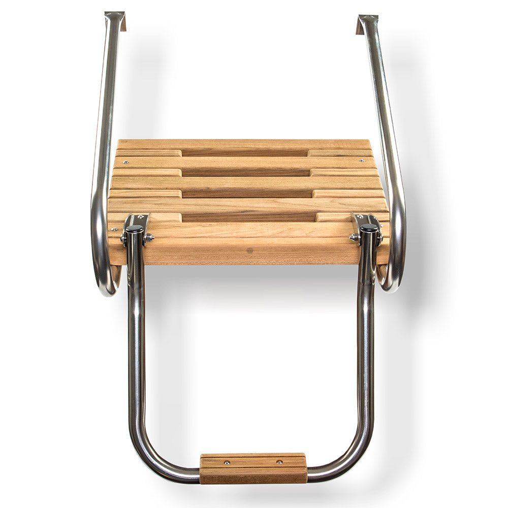 Swim Platform with Ladder, Teak, Two Side Rails, I/O Use, w/hardware
