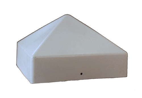 Marine Dock Piling Caps, Peaked, Square Base, 14" x 14", White