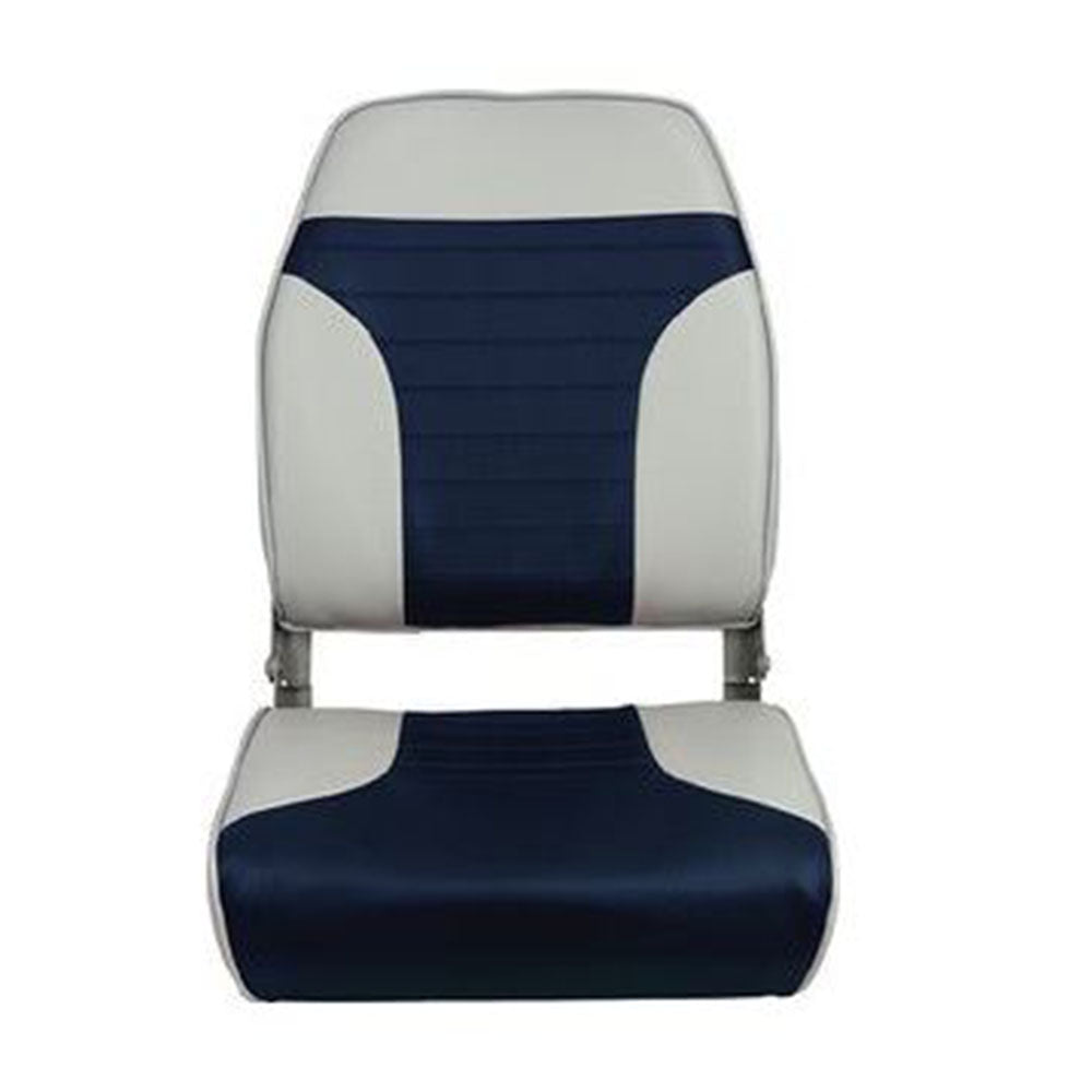Springfield High Back Folding Seat, Blue / Gray