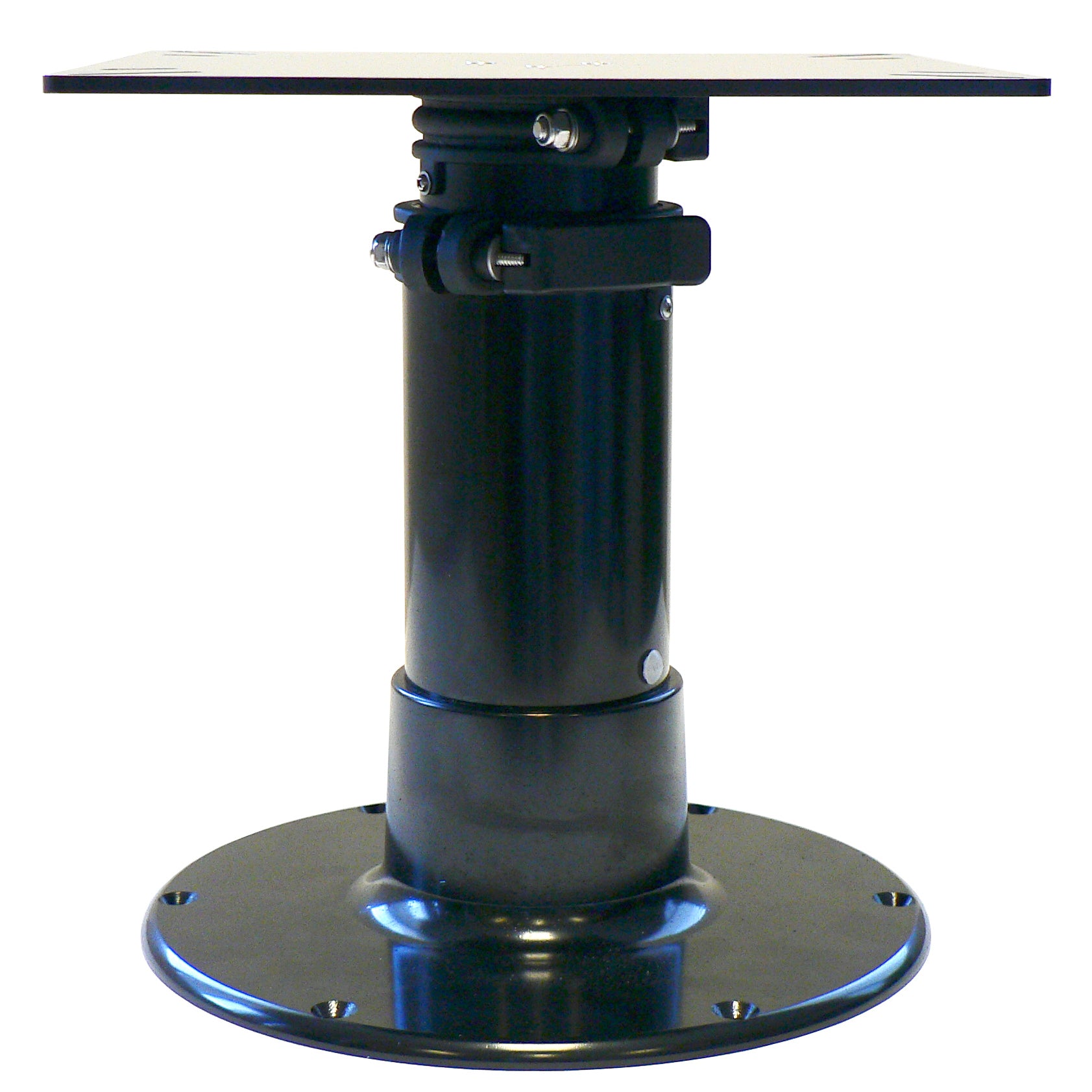 Table Pedestal, Gas Cylinder Assist, 3 Stage Column, Black