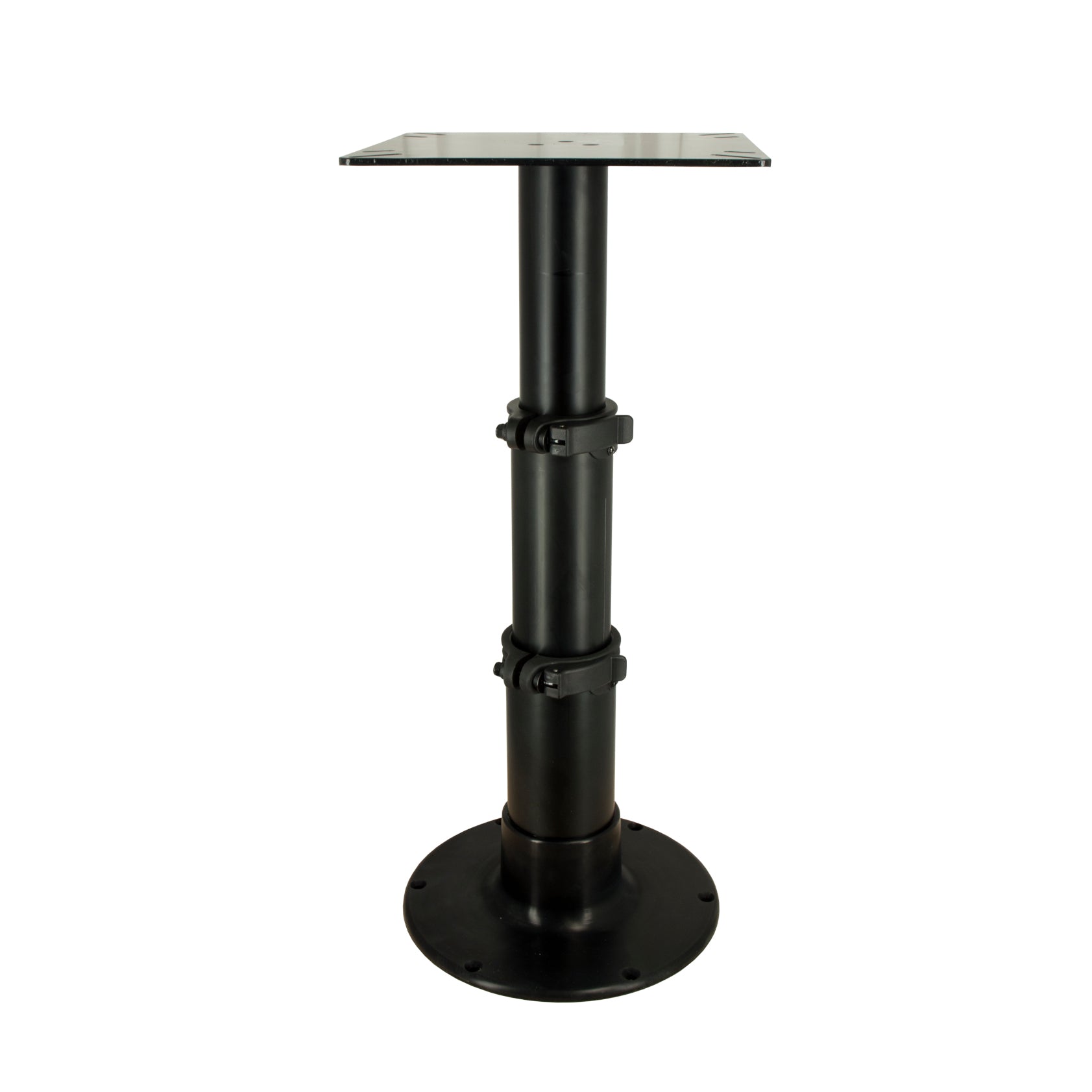 Springfield Table Pedestal, Gas Cylinder Assist, 3 Stage Column, Black