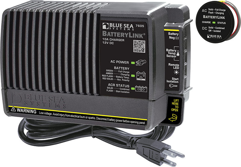 Battery Link Charger, Portable, AC/DC, 2 Bank, 10A