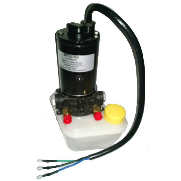 Trim Tab Power Unit, 3-Wire 24V Motor, Reservoir & 2-Hose Pump