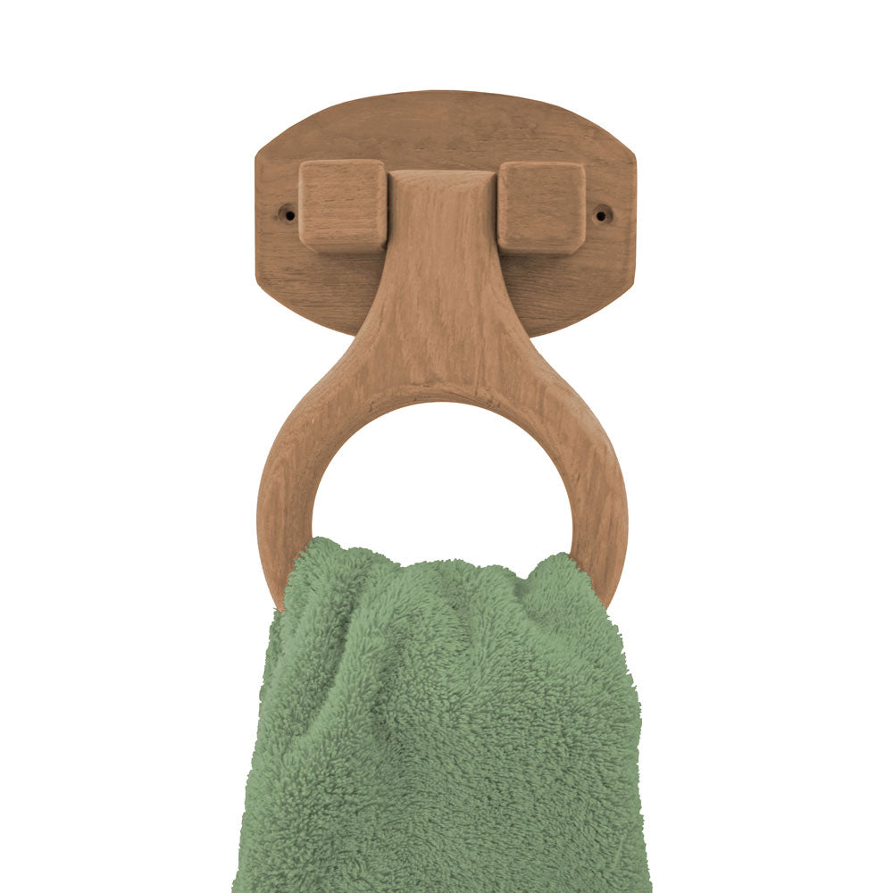 Teak Wood Towel Ring