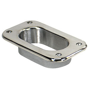 Hawse Pipe, Rectangular Plate, 4" x 1-7/8" Interior Hole