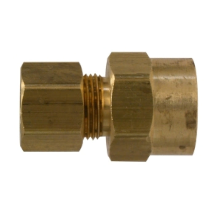 Female Compression Adapter/Connector SAE 060103, 1/2" Compression x FIP 3/8" NPTF