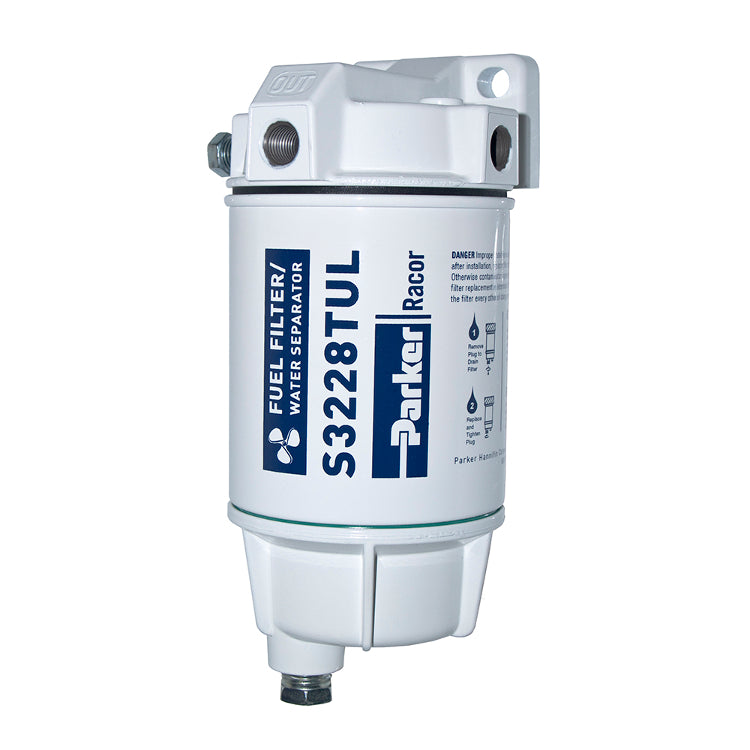320-RAC-02 Fuel Filter/WS, Alum. Bowl, 60 GPH, 10 Micron, UL Listed
