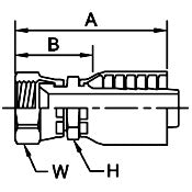 Female JIC 37 deg. - Swivel Straight, 1/2 x 5/8