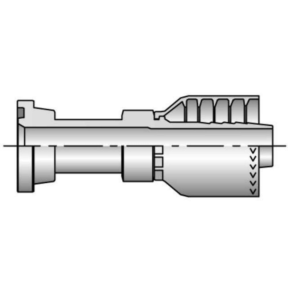 Parkrimp Permanent SAE Code 61 Flange Head - Straight, Series 11571