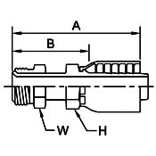 45 Inverted Male Swivel, 1/4 x 1/4