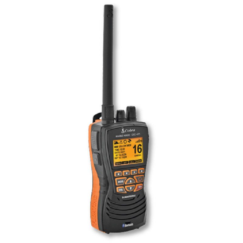 Cobra Marine Radio, Handheld 600 VHF with GPS, DSC, and BlueTooth