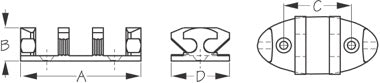 Nylon Zig-Zag Cleat 3-1/2"