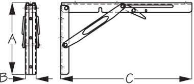 Stainless Steel Folding Table Support 300 lbs.