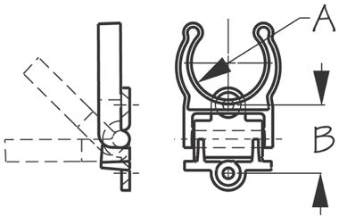 Folding Storage Clip 3/4" Pair