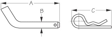 Receiver Hitch Pin w/ Clip