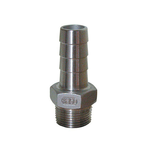Groco 3/4" SS Straight Standard Flow Pipe-to-Hose Fitting