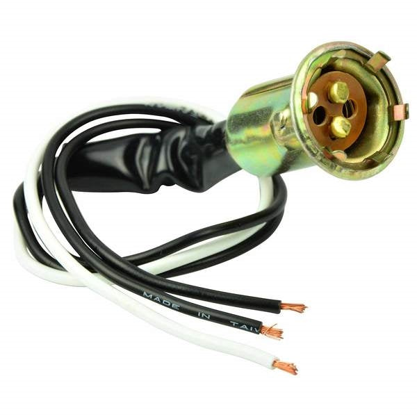 Double Contact Bayonet Bulb Sockets, 8" Wire Leads, Ancor