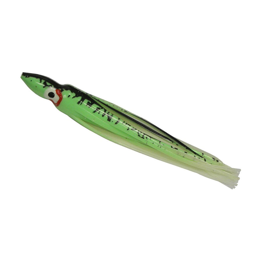 Gibbs Delta 4-1/2" Squid 5 pk - Glow Green Black Spatter Back