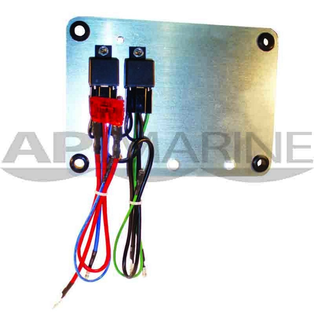 BHMB402-ASSY – bulk head mounting bracket wired with 2 - 12 volt relays