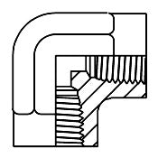Female Pipe Elbow, 3/4-14