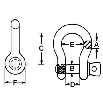 Anchor Shackle Forged Galvanized Spa 7/16" Campbell