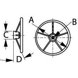 Sea-Dog 12" 5-Spoke Steering Wheel